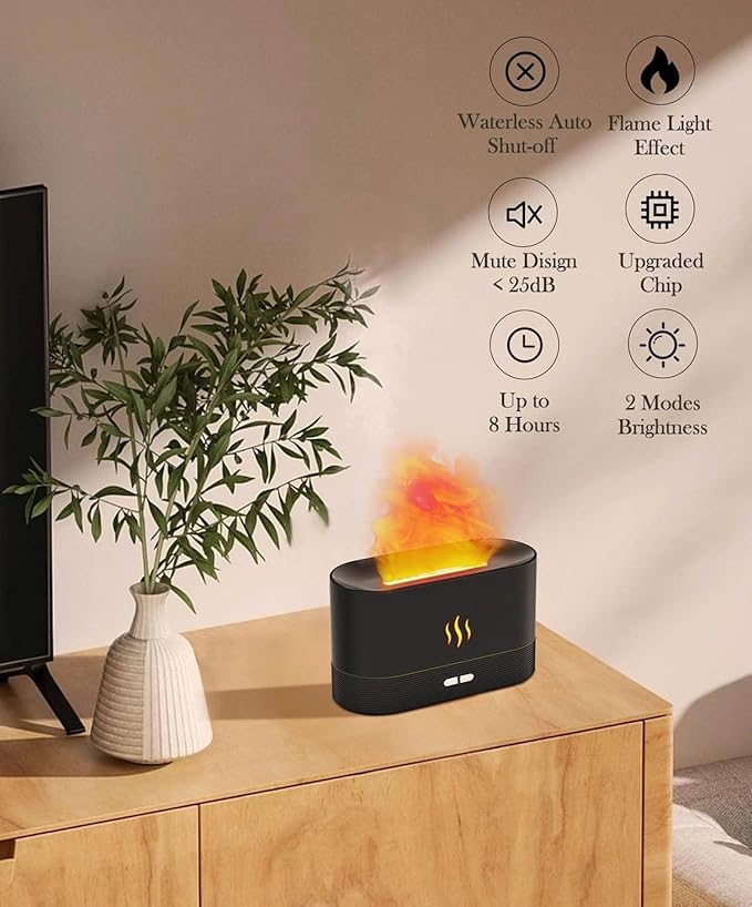 ๐ฅ Flame Effect Aroma Diffuser โ Relaxation Lamp; Style in One ๐ฅ Flame Effect Aroma Diffuser โ Relaxation Lamp; Style in One